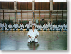 Black Belt class, conducted by Namiki Sensei, meditating